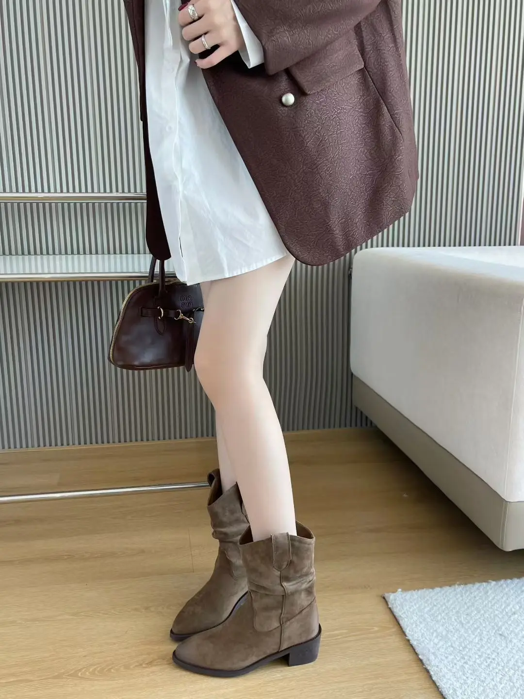 

Woman Boots Designer Luxury Autumn Winter Chunky Style Women Pipe Ankle Boots Non Slip Shoes Thick Sole Short Botas Para Mujer