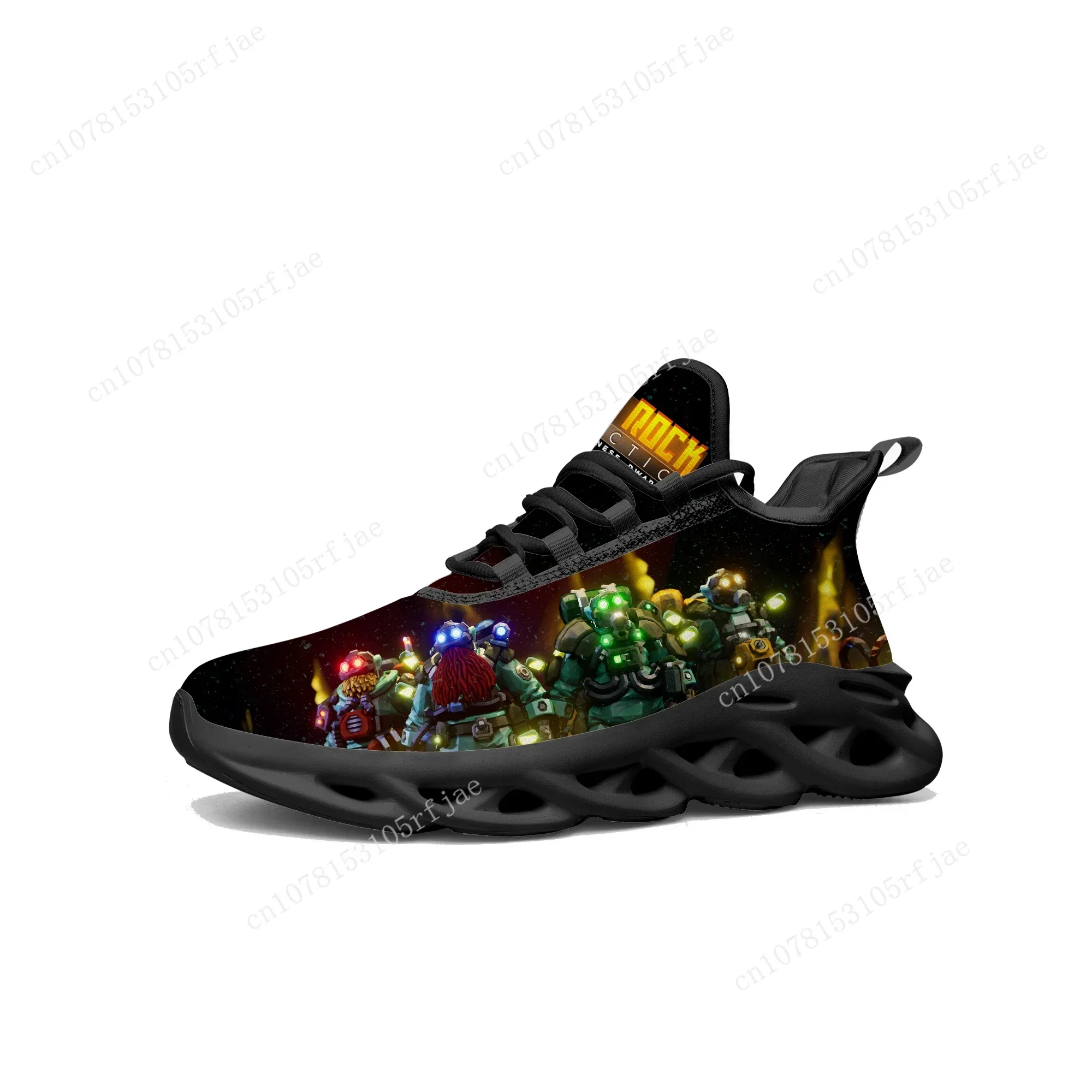 Deep Rock Galactic Flats Sneakers Cartoon Game Mens Womens Sports Running Shoes Tailor Made Lace Up Shoes view 2