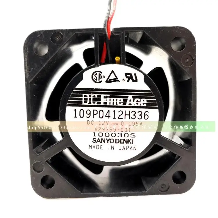 

1PCS 109P0412H336 Sanyo 4028 12V 0.195A 4cm Chassis Servers Cooling Fan