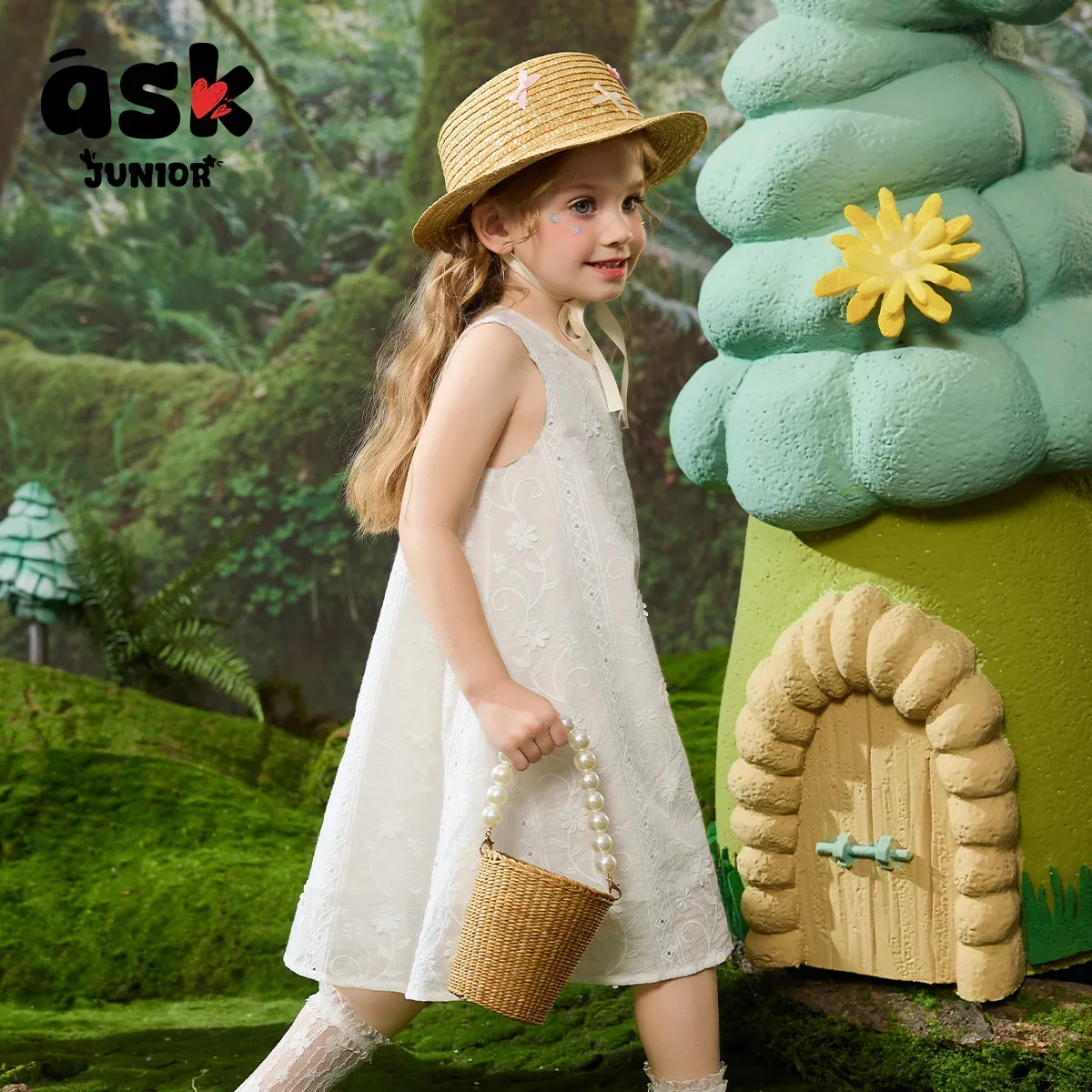 اسأل فستان الأميرة الصيفي للفتيات الصغيرات من قماش الجاكار بدون أكمام #2