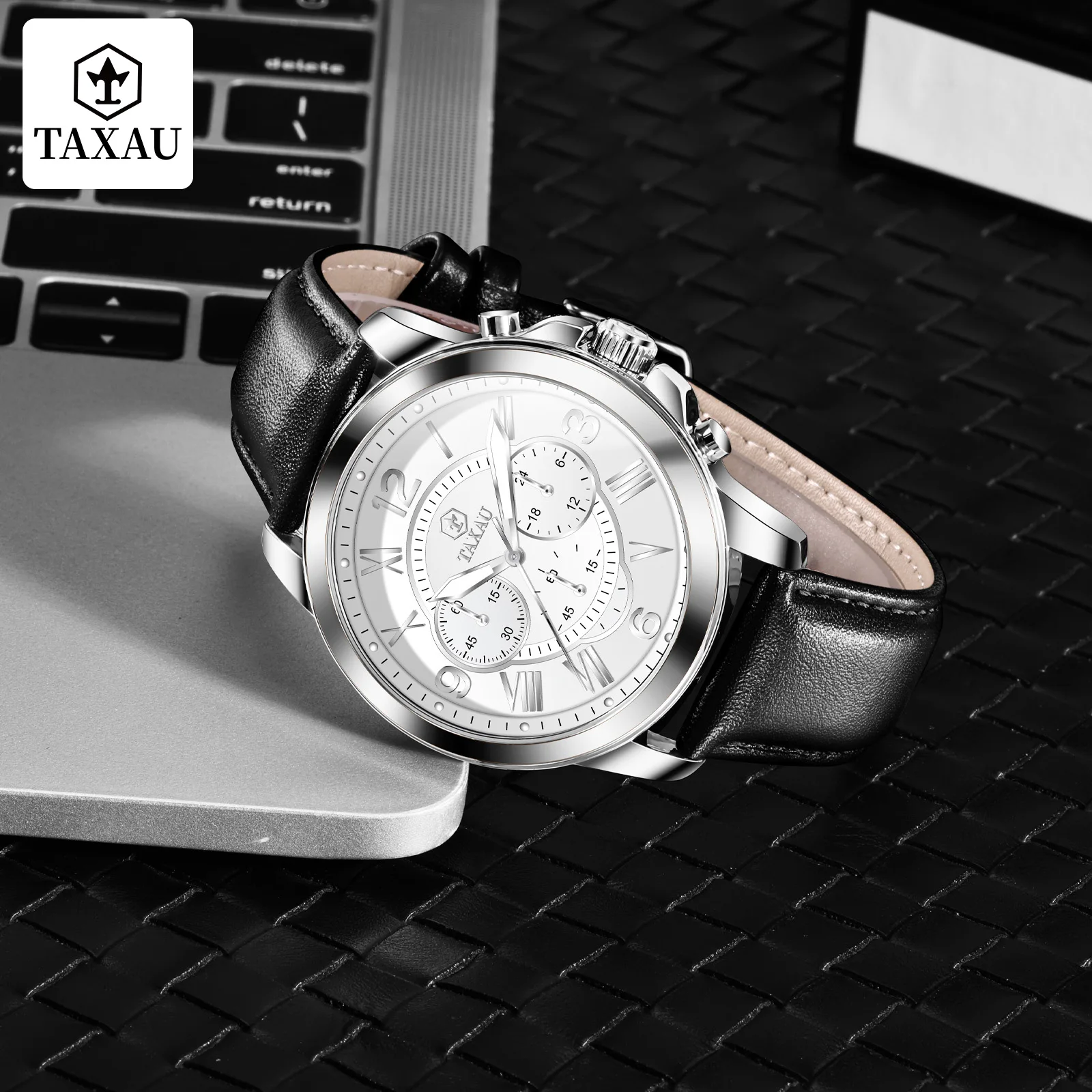 TAXAU Original Top Brand Classic Fashion Luxury Waterproof Leather Strap Watch Men Luminous Business Quartz Men\'s Wrist Watches