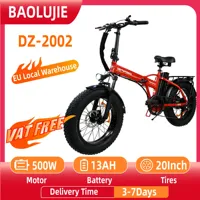 Baolujie DZ-2002 folding electric bike 20''* 4 inch 1000W 48V 13AH removable battery folding electric bike for adults 20MPH