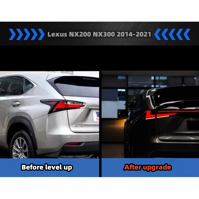 Tail Lights for Lexus NX200/NX300 2014-2021 Model Years, with Newly Upgraded LED Connectors for Plug-and-Play Installation