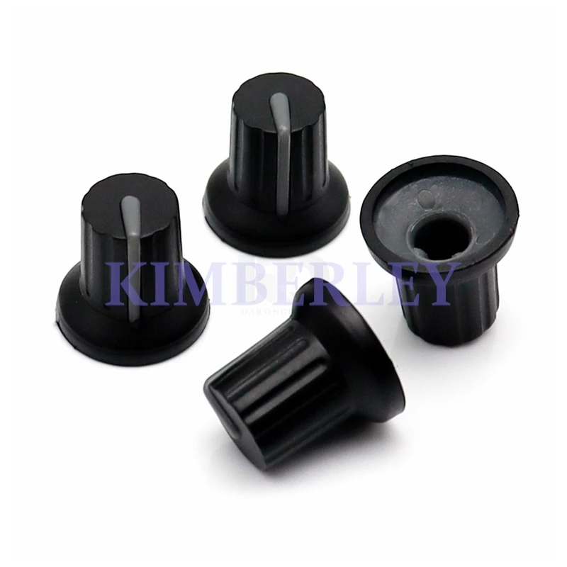 20PCS Rubber Half Shaft Knob Code Switch Adjustment Cap D-axis Potentiometer Knob Cap Plastic Soft Rubber Knob Cap