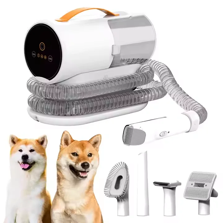 

Pro Salon-Grade Pet Grooming Kit Professional For Pet Hair Remover With 5 Interchangeable Combs (3-18mm) And Detangling Comb