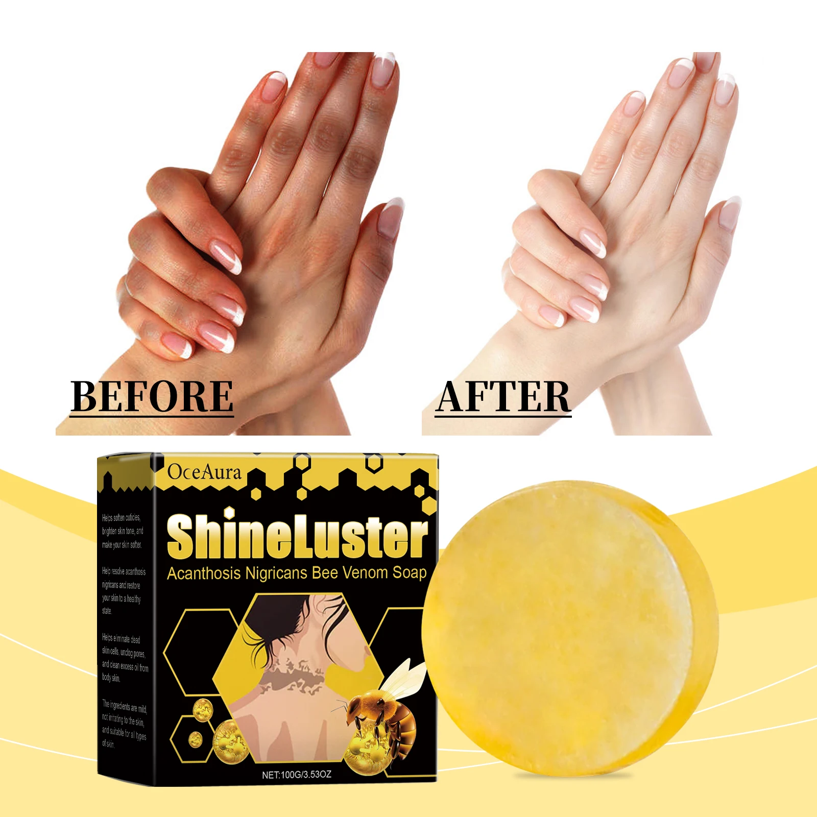 

Мыло с пчелиным ядом, высококачественное мыло ручной работы с медом, натуральные ингредиенты и эфирные масла, мягкое очищающее кожу средство для очистки тела ручной работы