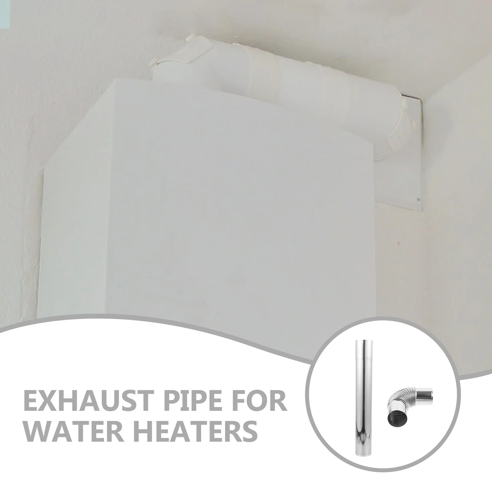 

1Set Vent Smoke Stainless Steel Straight Tube Elbow Adapter Versatile Exhaust System for Wood Stove Chimney Vent Smoke