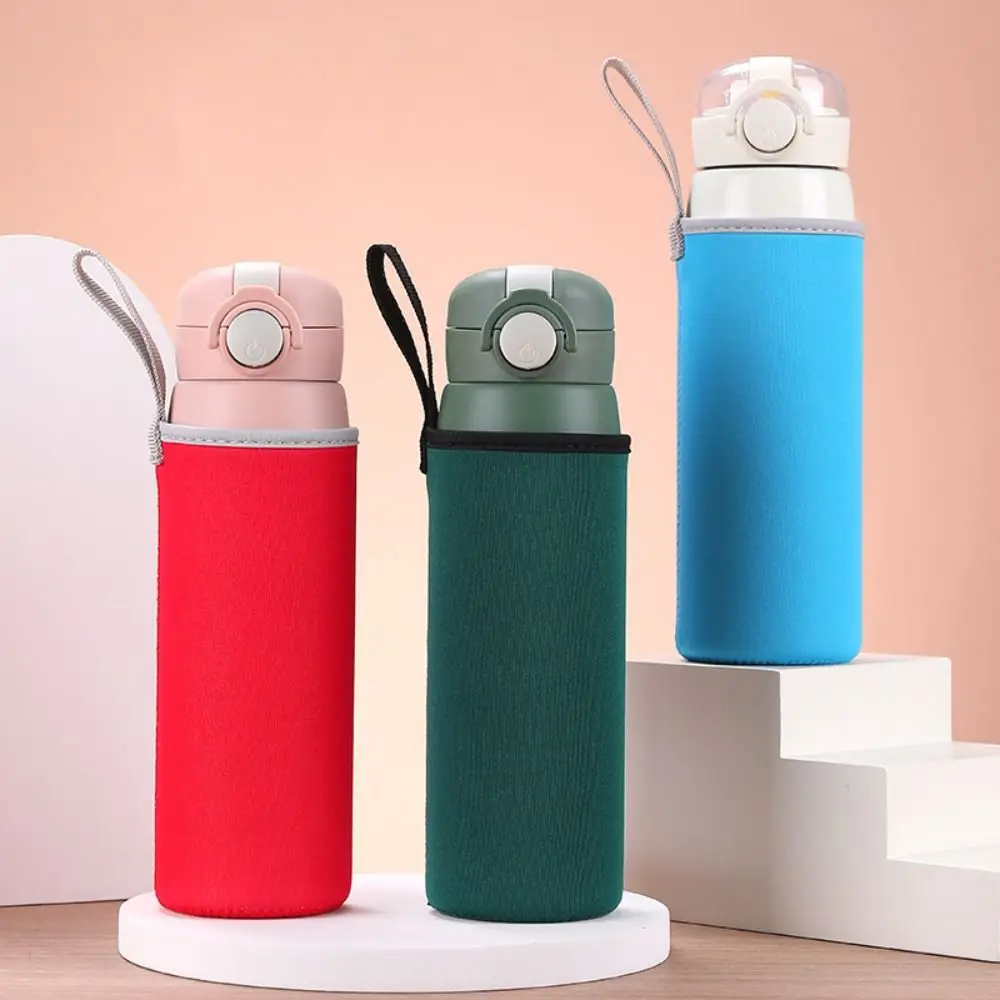 Collapsible Glass Bottle Bag Portable Water Bottle Holder Elastic Cup Pouch Neoprene Protective Bottle Case Camping Accessories