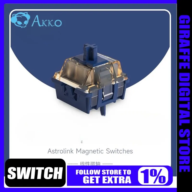 

Akko Astrolink Magnetic Switch 36gf High Precision Linear Switch Factory Lubed PC with POM Stem for Magnetic Mechanical Keyboard