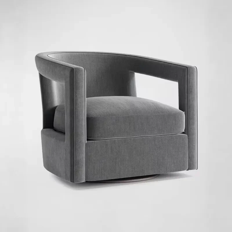 Modern Home Furniture-Wooden Panel Style Sofa Chair Footstool with Storage for Home Office Living Room Apartment Hotel