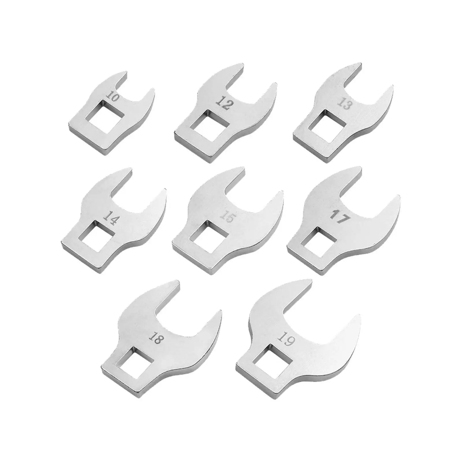 8Pcs 3/8" Drive Crowfoot Wrench Set Hand Tool Easy to Use Versatile 10-19mm