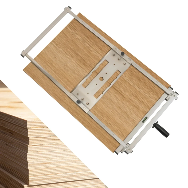 

Circular saw guide with adjustable 0-29.52 inch cutting length, stainless steel design, precision scale, easy installation for a