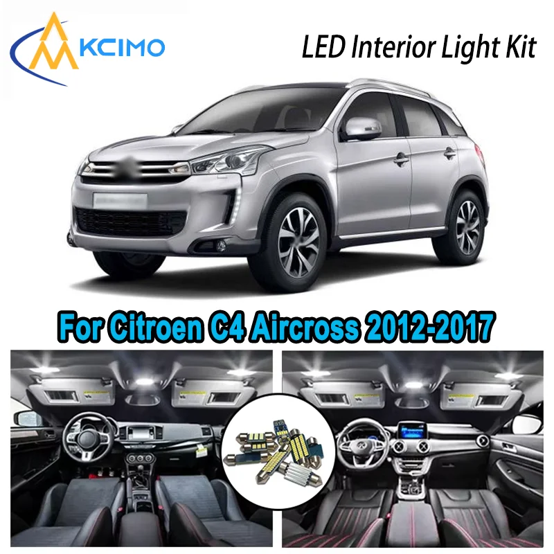 

Для Citroen C4 Aircross 2012-2017 2013 2014 Премиум Яркий светодиодный внутренний купол Карта багажника Комплект автомобильных светодиодных ламп Canbus без ошибок