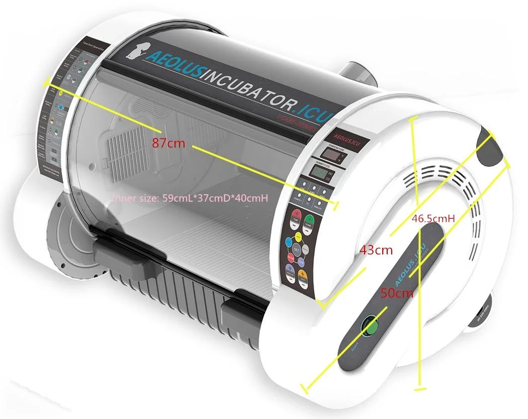 

HF-1805 External Nebulizer Built-in Humidifier & External Humidifier O2 Monitoring PET ICU INCUBATOR