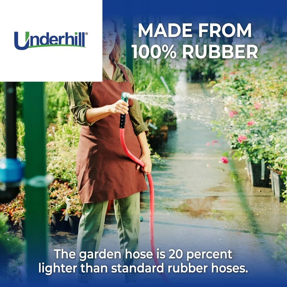 프롤린 고무 시리즈 고강도 정원 호스 (온수/냉수 겸용), 경량, 500 PSI BP, 150 PSI WP, H75-100PRO-R