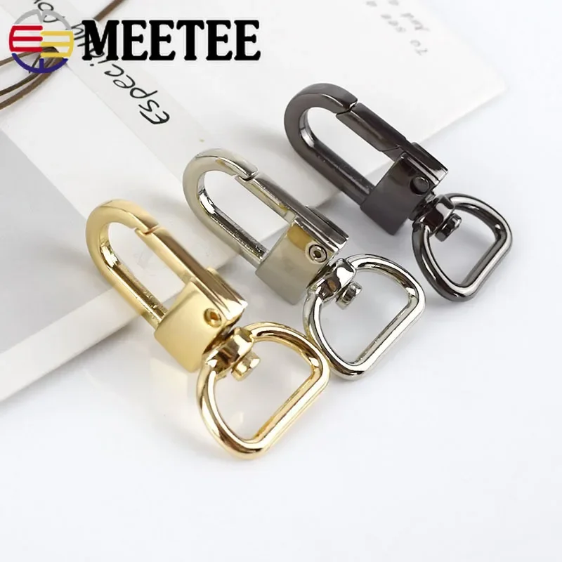 10Pcs 13/16/19mm Metal Lobster Buckles Key Chain Hook Bag Webbing Strap Buckle Swivel Clasp Hooks Hanger Hardware Accessories