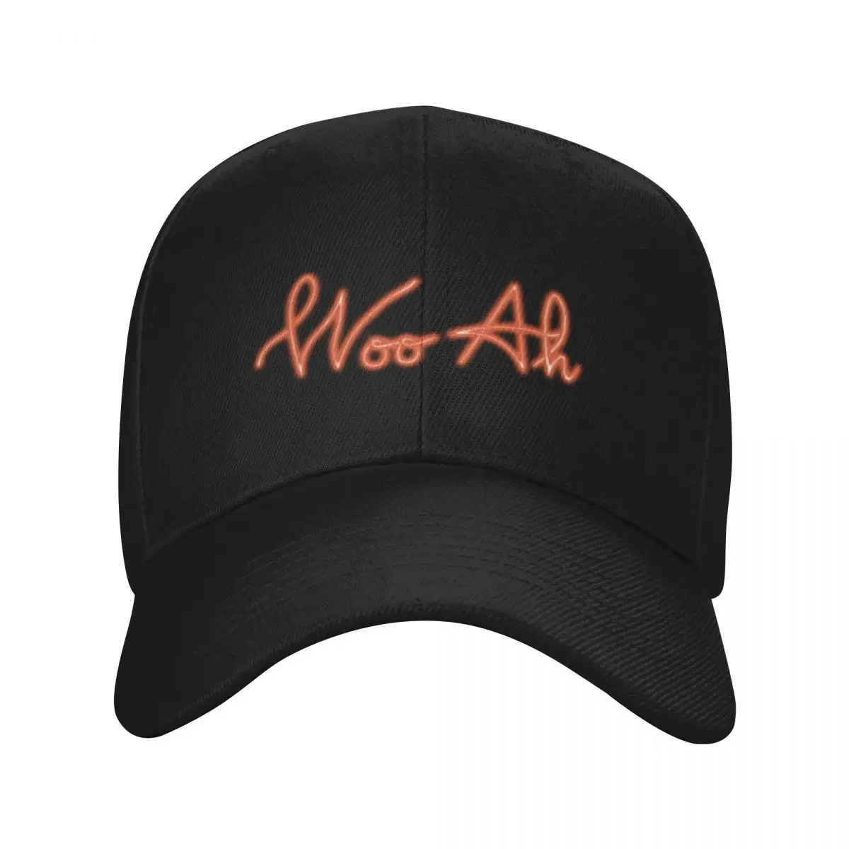 Orange Neon Woo-Ah - no background Baseball Cap fun hats Luxury Brand Luxury Cap Hip Hop Women's Beach Visor Men's