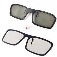 Clip-On Polarized Passive 3D Glasses Stereo Glasses for TV Real D 3D Cinemas Can'for t Be Used 3D Projectors Single/dual