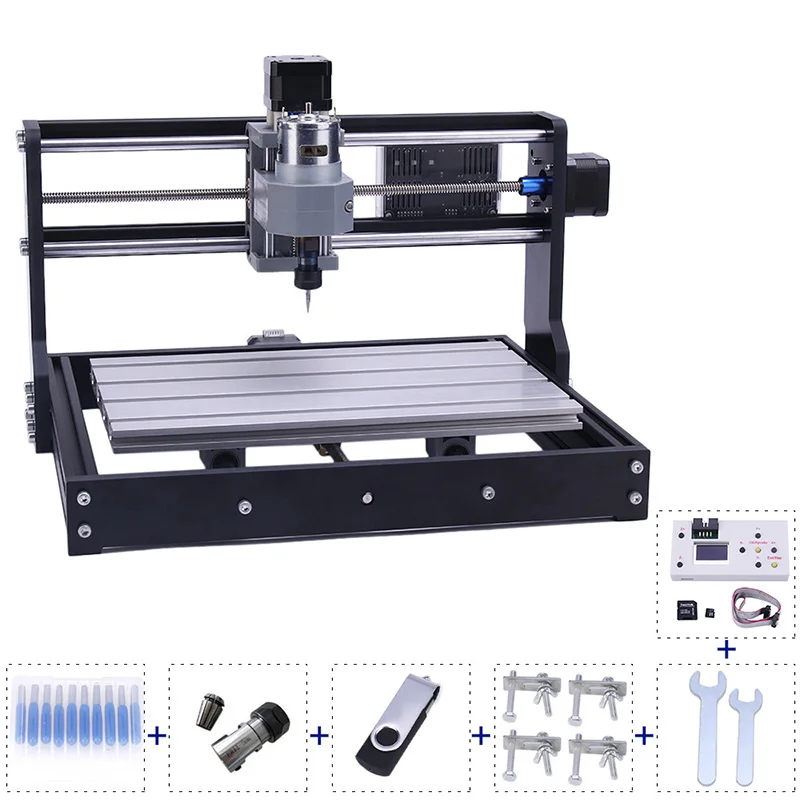 CNC3018 PRO 彫刻機、DIY ミニ CNC ルーターキット切断フライス彫刻アクリル PVC PCB 木材