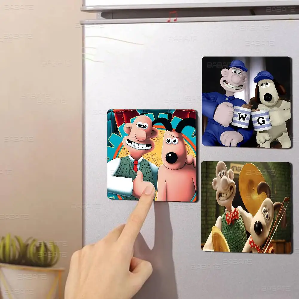 W-Wallace و G-Gromit مغناطيس الثلاجة صور شخصية مغناطيس الثلاجة للمطبخ السبورة ديكور المنزل مكتب هدية #2
