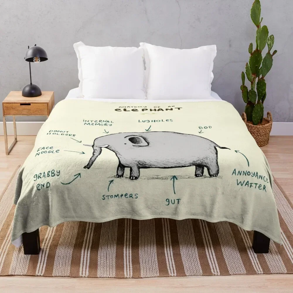 

Anatomy of an Elephant Throw Blanket Shaggy Stuffeds manga Blankets