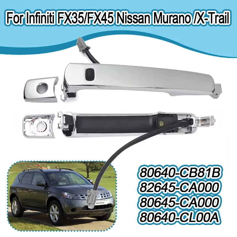 

Для Infiniti FX35/FX45 2003-2008, Nissan Murano 2005-2007/X-Trail 2009-2013: Наружная дверная ручка 80640-CB81B 82645-CA000