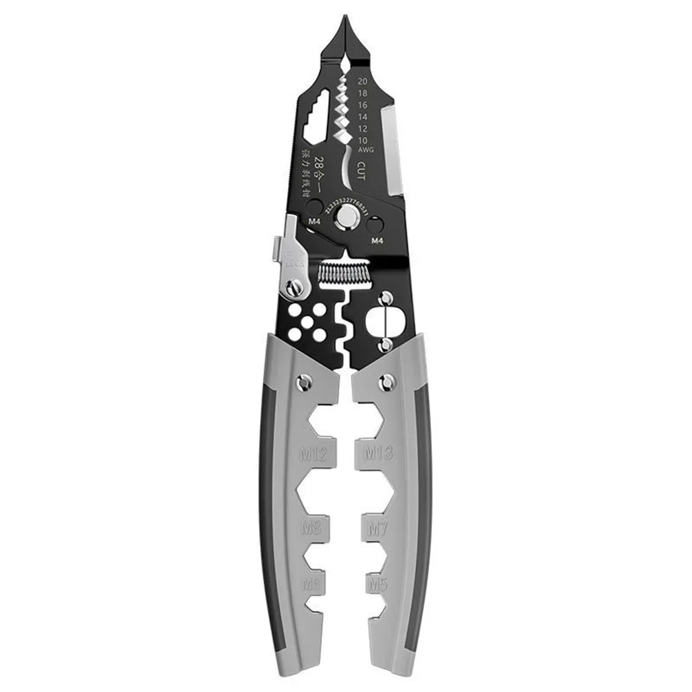 

Durable Metal Wire Stripper Ergonomic Handle Multi-function Crimpper Cable Electrician Stripper Wireman Maintenance Tool