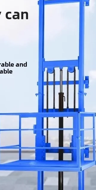 

Suitable for factory warehouse electric drive 1-6M adjustable hydraulic freight elevator/guide rail lifting platform