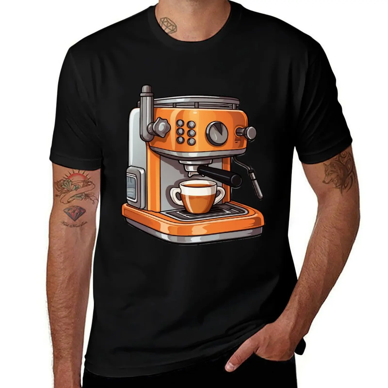 espresso machine T-Shirt graphic shirts summer top mens tall t shirts