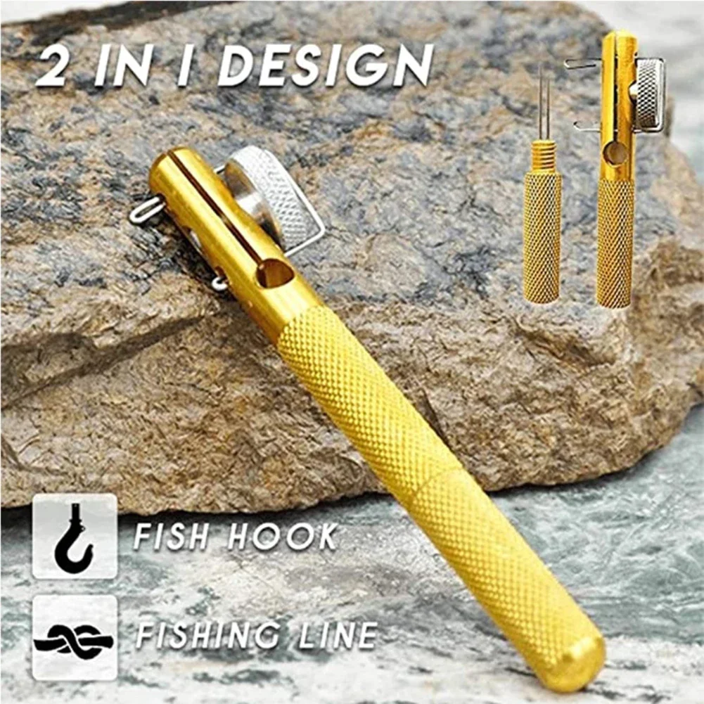

Automatic Fishing Line Hook Tier Machine Quick Double-headed Needle Knots Fishhook Tying Device Fast Aluminum Alloy Accessories