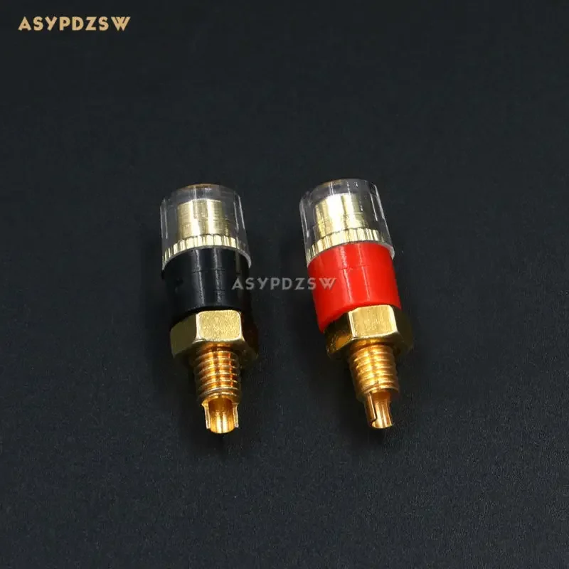 8 PCS Small Crystal Stud Copper-plated speaker terminal Audio amplifier Posts 6mm Banana jack