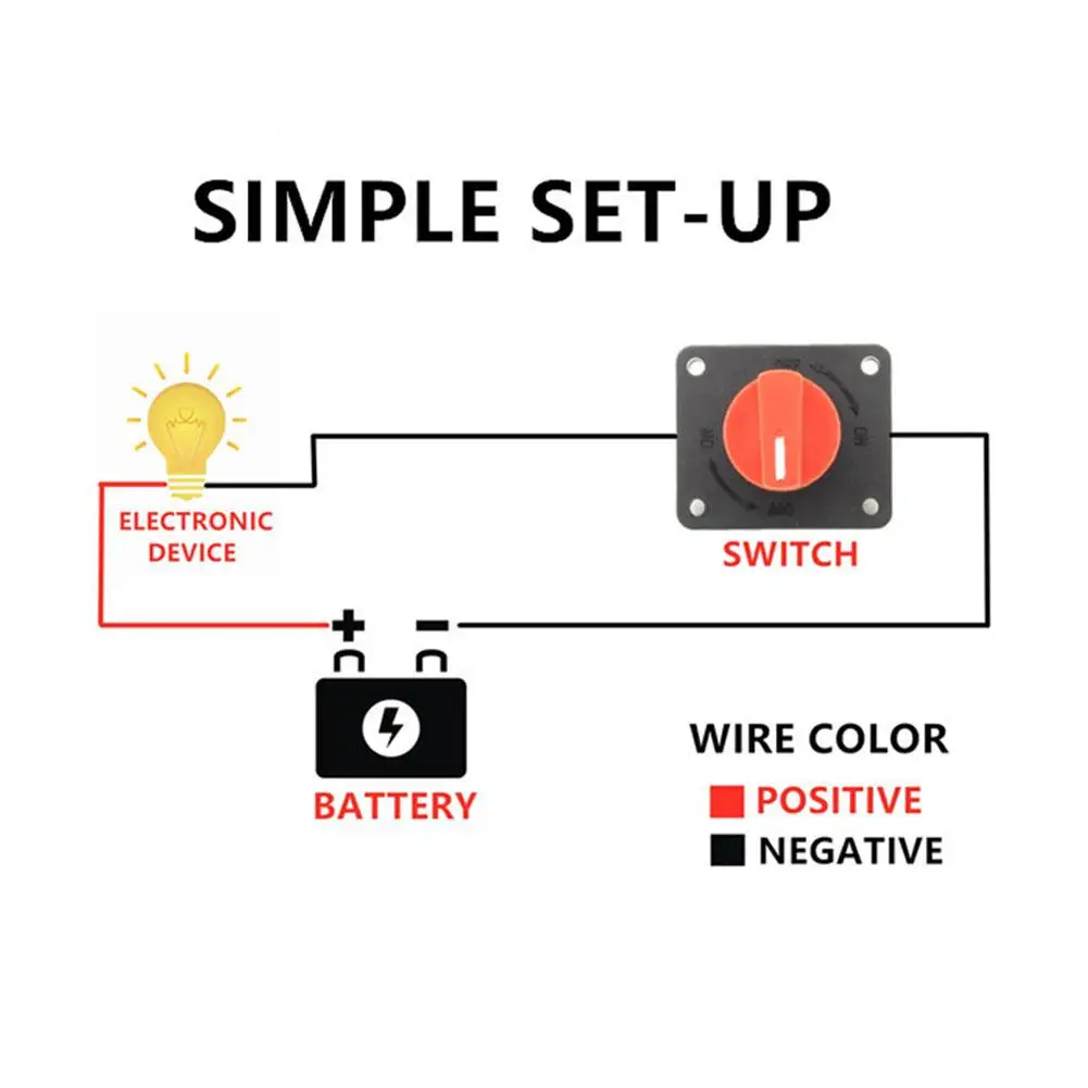 Interruttore isolatore batteria automatico 12V 36V 24V isolatore di alimentazione principale per Auto Disconnect Cut Off Kill Switch per RV Boat