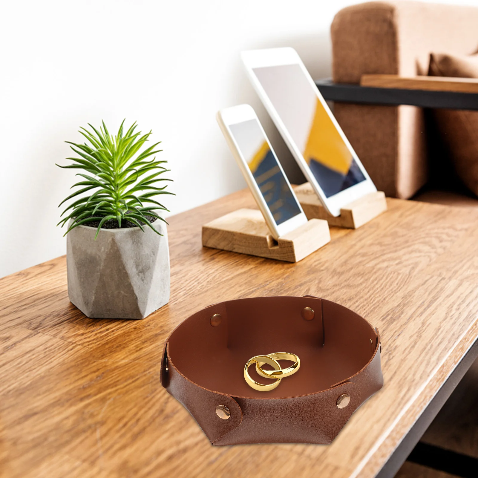 

Desktop Storage Tray Key Organizer for Home Office Watch Coin Holder Tabletop Decorative Tray Entryway