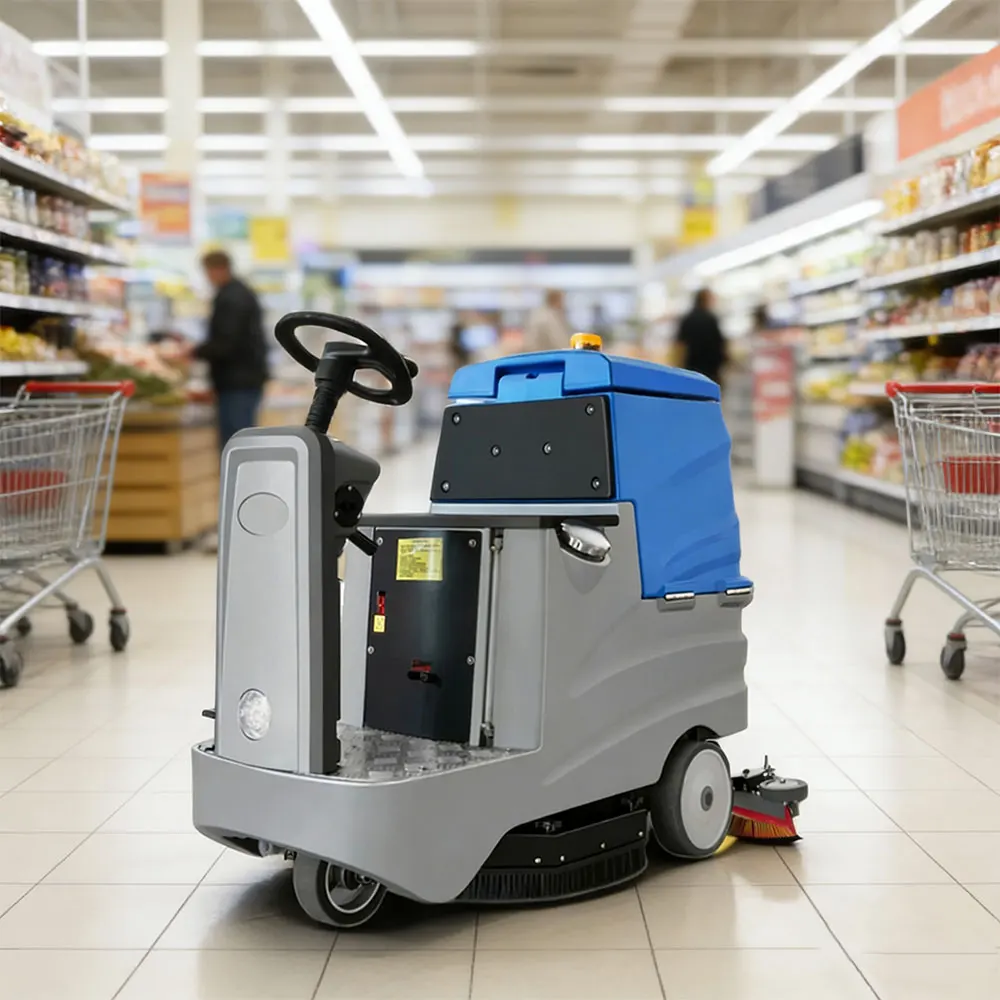 24V 100Ah Floor Scrubber Self Propelled 550mm Cleaning Width 220mbar Suction for Commercial Shopping Office Customize