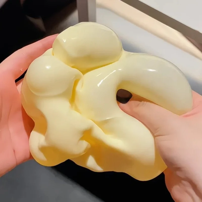 Cheese Butter Stick Coconut Oil Moldable Squishy Blind Box Non-Rebound Pinch Stress Relief Fidget Toy Decompression Plastic Ball
