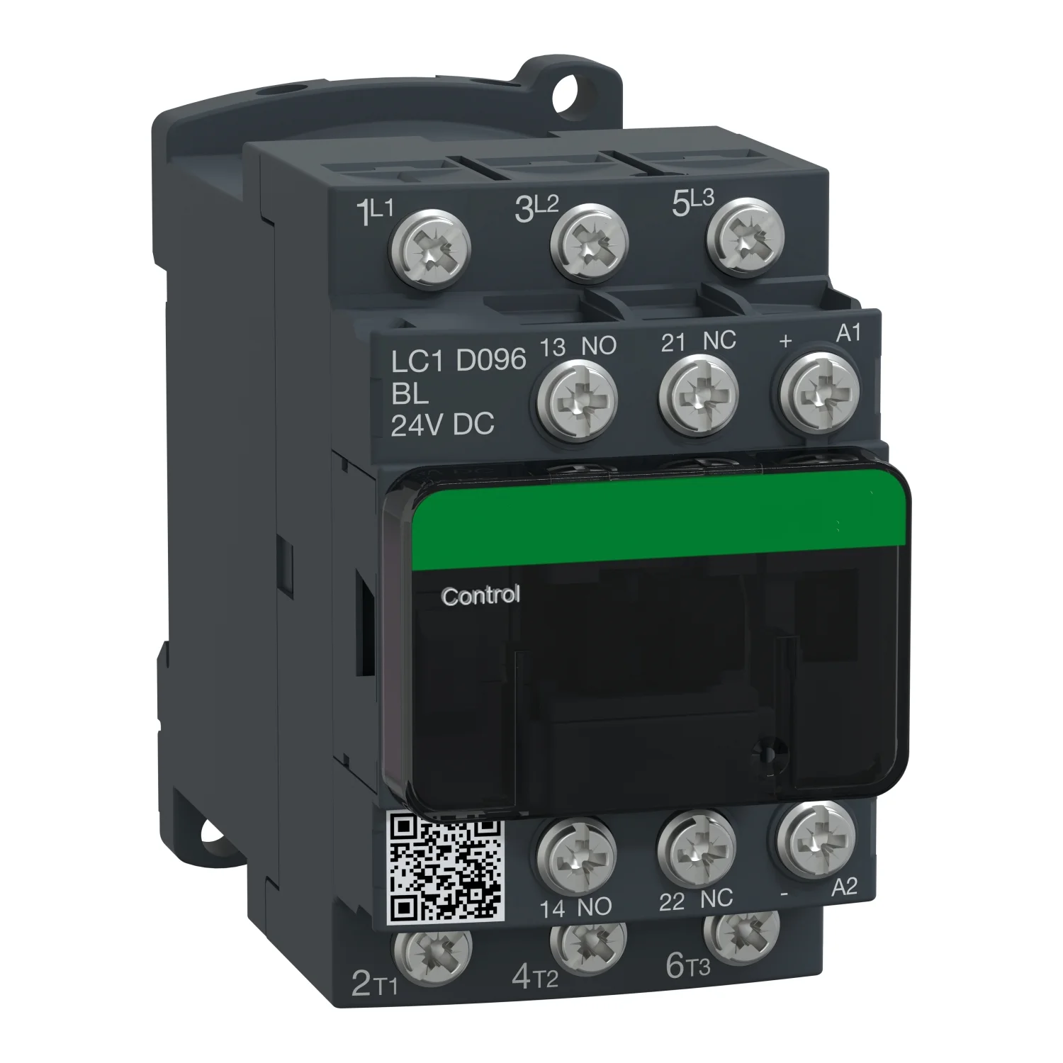 

TeSys D contactor - 3P(3 NO) - AC-3 - = 440 V 9 A - 24 V DC coil LC1D096BL
