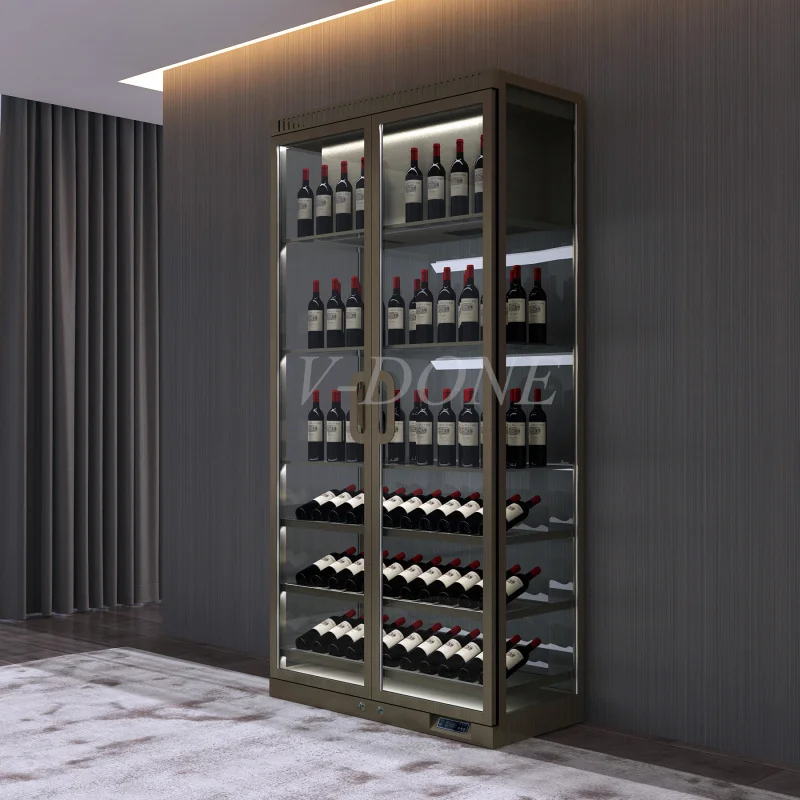 custom.Home bar Red Wine Glass Refrigerator Thermostatic Display Cabinet