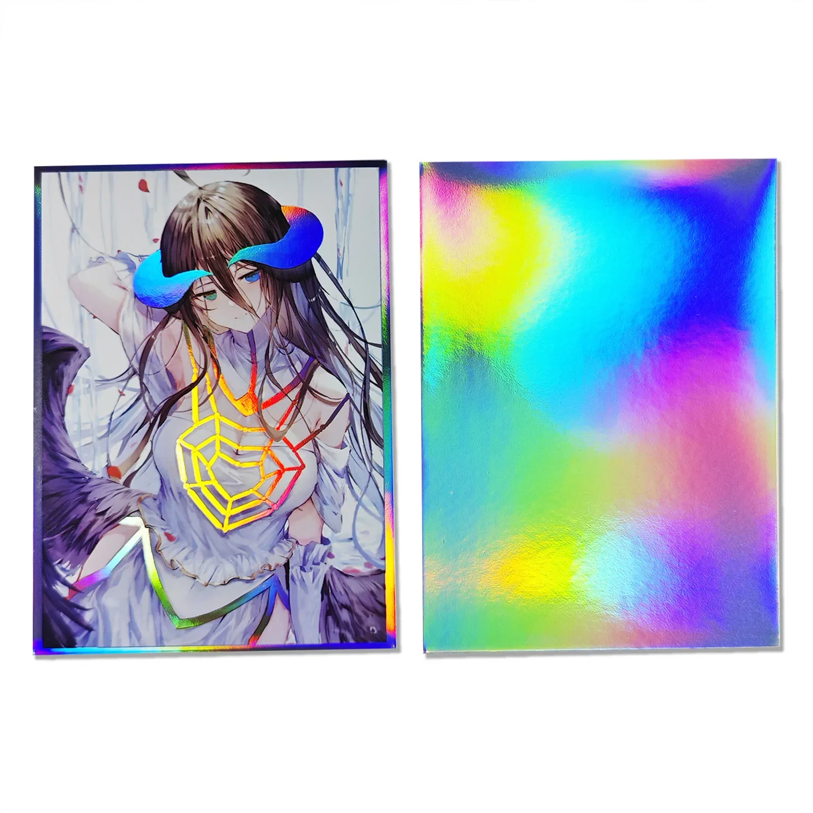 60pcs 67x 92mm Holographic Standard Size Trading Cards for MTG/DTCG/PTCG/PKM Art Anime Printing Card Sleeves Protectors