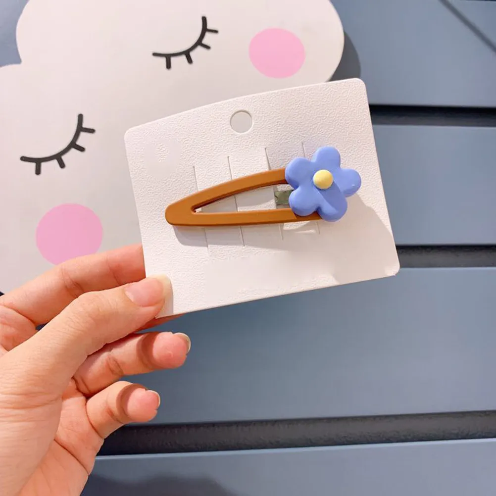 6Pcs Sweet Pastel Flower Hair Clip Set Hairpins Barrettes for Daily Wear Party School Outfit Hair Styling