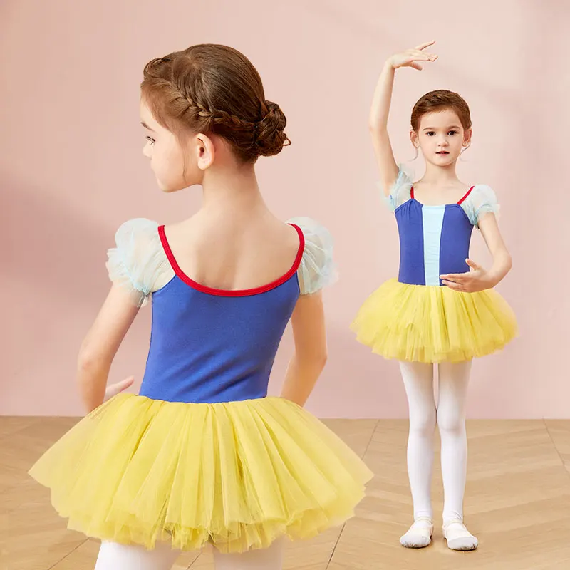 

Girls Princess Dress Costume Puff Sleeves Ballet Tutu Dress Toddler Dancewear Ballet Leotard Dress Birthday Dress Up Girls