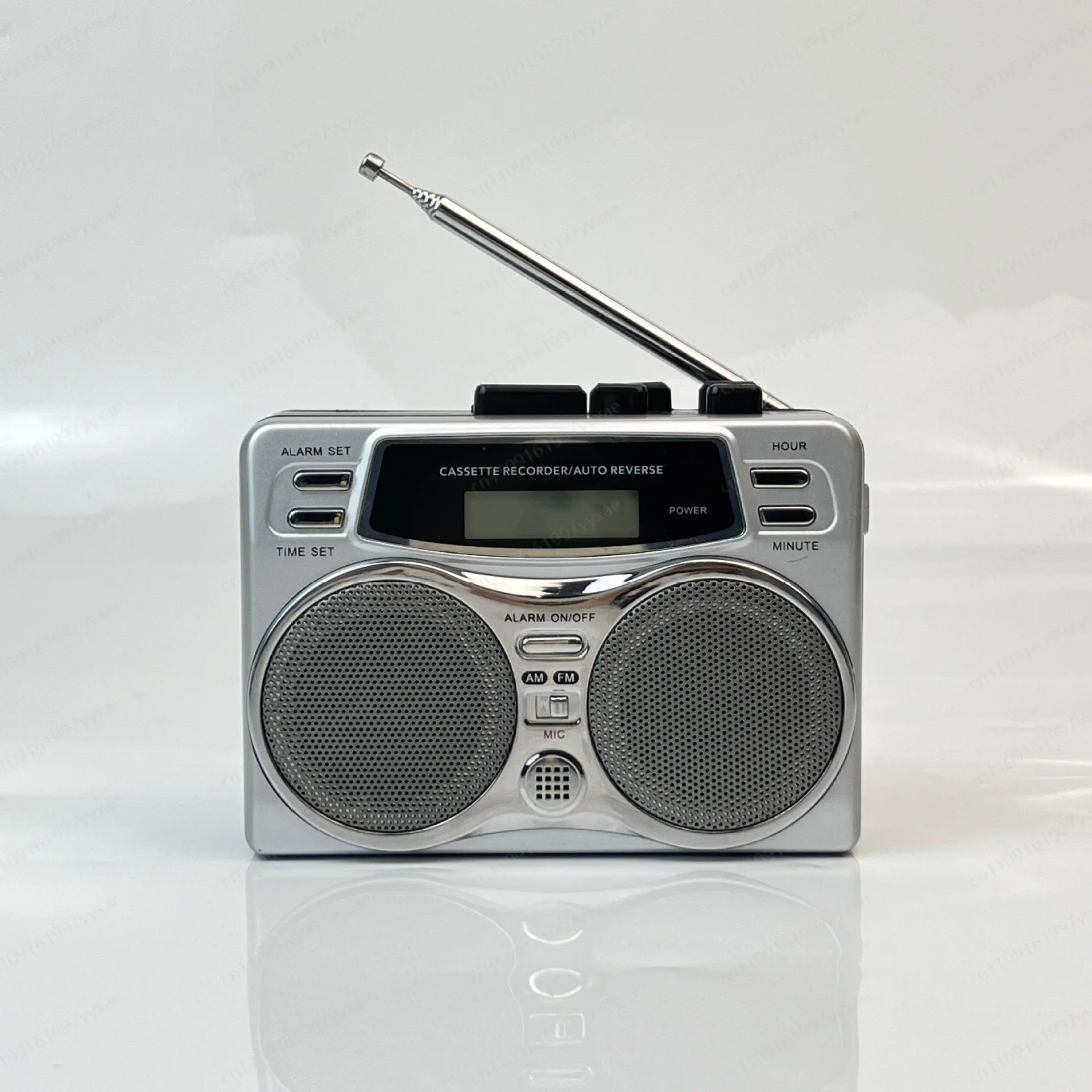 Cross-border new retro nostalgia full-function dual-speaker automatic tape return tape recorder alarm