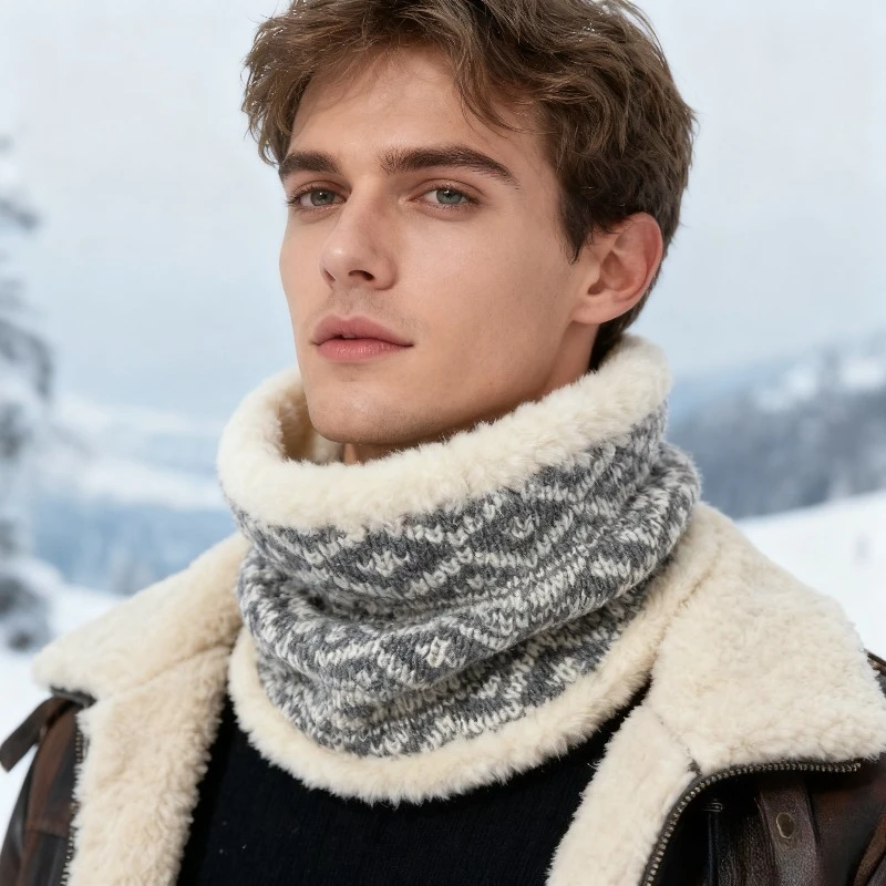 

Теплый вязаный утеплитель для шеи, гибкий мягкий толстый воротник для женщин и мужчин, идеальный зимний чехол для лица для бега, пешего туризма, катания на коньках и на открытом воздухе