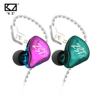 KZ ZST X 1BA+1DD In-Ear Earphones Hybrid Unit HIFI Bass Headset Sports DJ Earbud With Silver-plated Cable Earphones For EDX ZSN