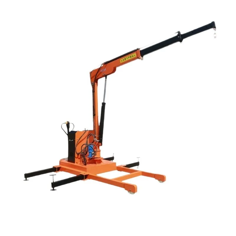 All-electric crane 1 ton 2 tons mobile crane small telescopic rotation