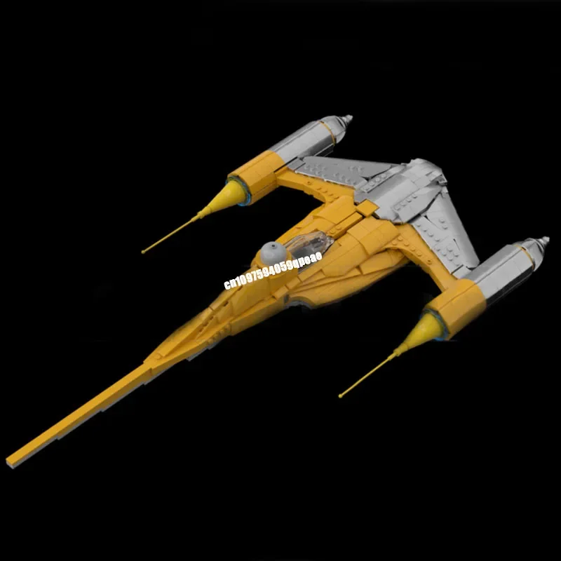 Nowy 1170 Elementów Sławny Film Wojenny Star Battle Moc N1 Starfighter Airship Model DIY Kreatywne Pomysły Zabawki dla Dzieci Prezent Urodzinowy Puzzle na Zamówienie