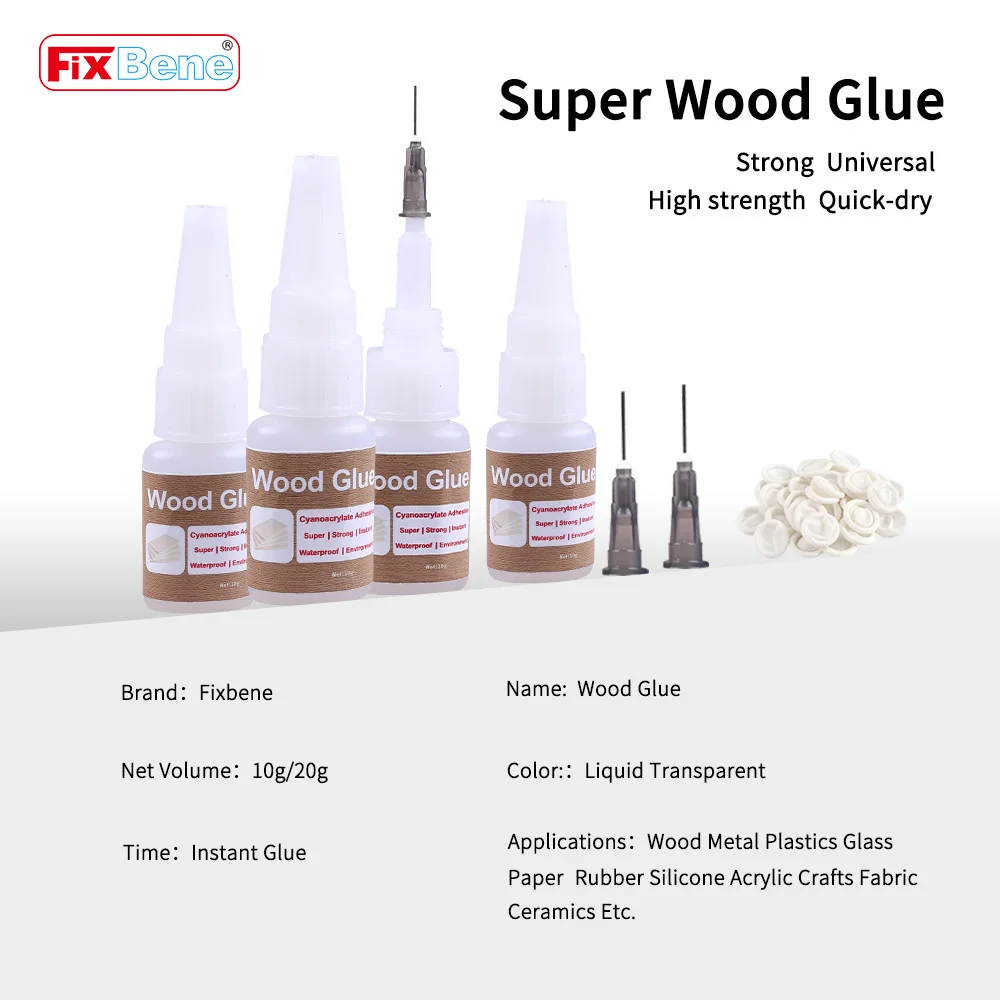 Профессиональный суперклей для дерева, прочный мгновенный прозрачный жидкий клей, цианоакрилат, металл, резина, пластик, керамика, модель обуви