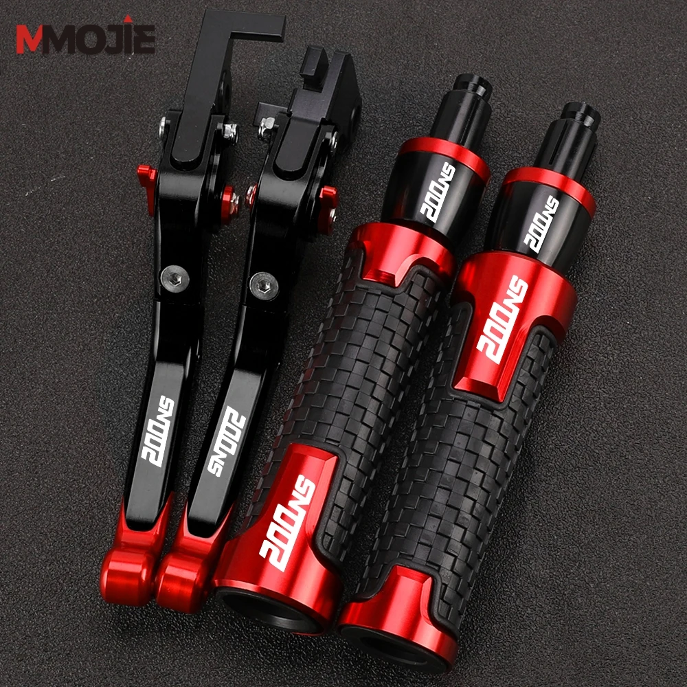 ل Bajaj PulsaR 200NS جميع السنوات طوي دواسة فرامل عتلات دراجة نارية 7/8 ''22 مللي متر المقود مقبض القبضات ينتهي #3