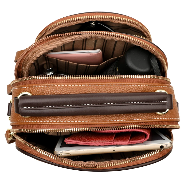 Luxe dames PU lederen handtas schoudertas crossbody portemonnee voor dames mode top handvat satchel kantoor werk schooltas portemonnee