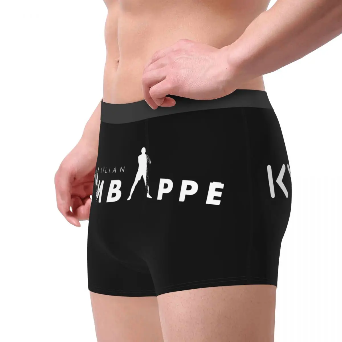 KM Mbappe Soccer Men Underwear Football Boxer Briefs Shorts Panties Sexy Soft Underpants for Homme Plus Size