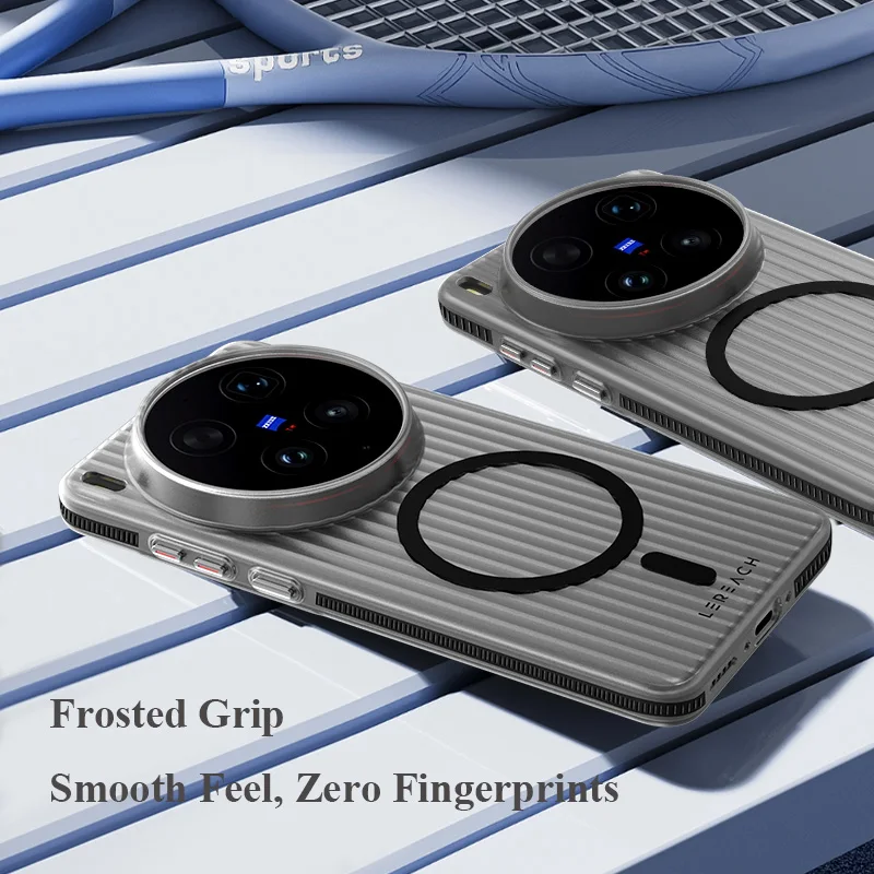 

LeReach TOC ICICLE For Vivo X300 Ultra 5G Case 3D Anti-Slip Side Grips Micron-Level Frosted Magnetic Back Cover Protection Case